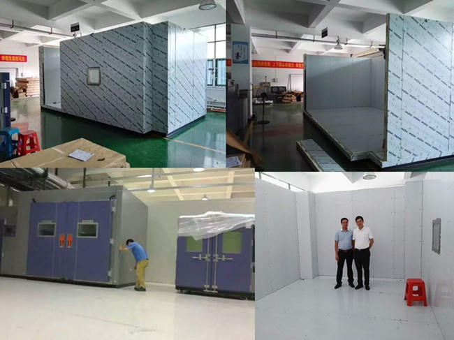 16.8CBM Büyük Boy Aşırı Sıcaklık Koruması Walk-In Odası Otomotiv parçaları için İklimsel Test Odaları